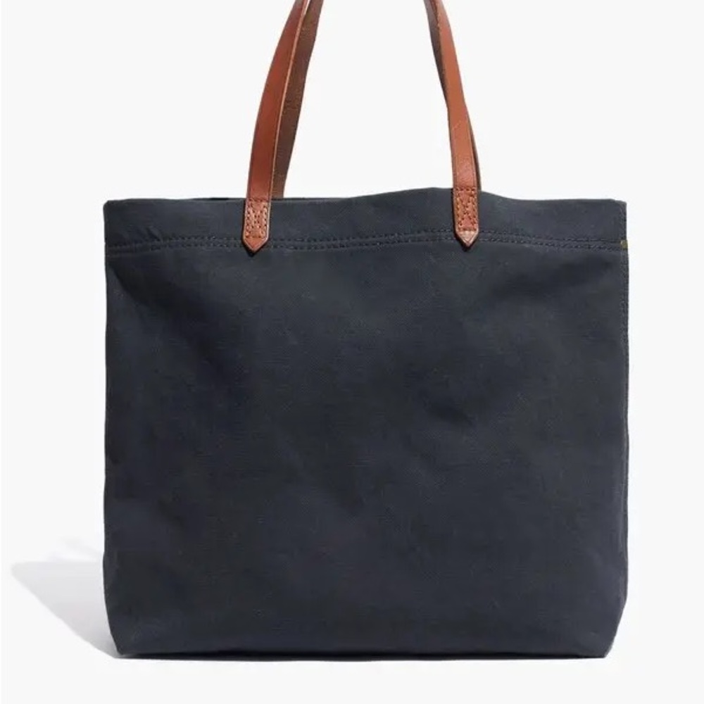 Madewell Canvas Transport Tote Bag (Black Sea/Navy)